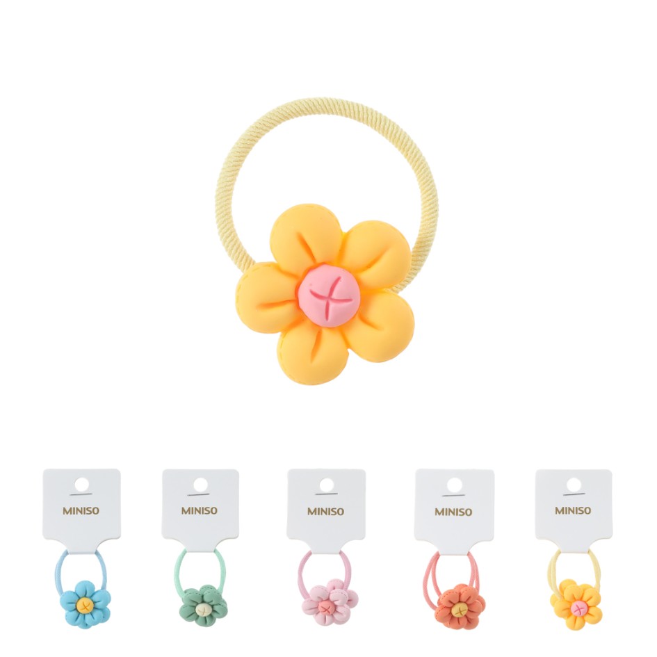 Kids' Five-Petal Flower Hair Tie (1 Pair)