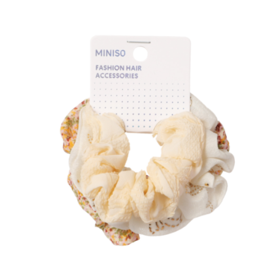Flower Hair Scrunchies (3 pcs)