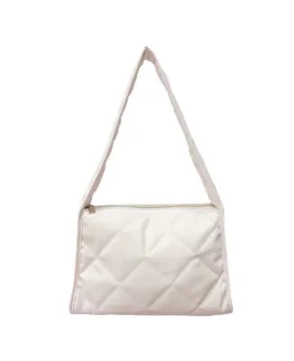 Quilted Shoulder Bag(White)