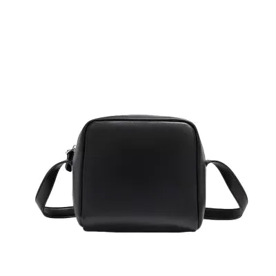 Soft Feel Square Crossbody Bag (Black)